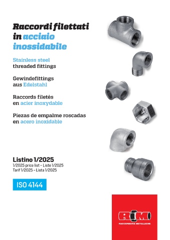 raccorderie metalliche - listino raccordi filettati 2025 raccorderie metalliche - listino raccordi filettati 2025